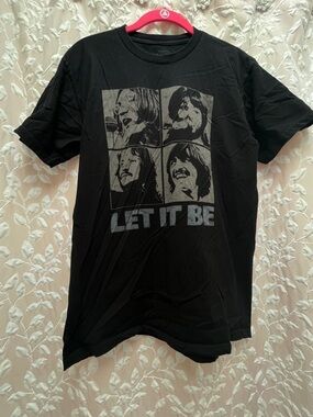 The Beatles Black "Let It Be" Graphic Tee